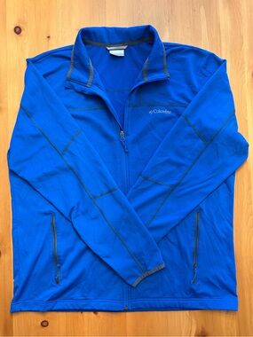 Men’s Columbia Full-Zip Fleece Jacket – Blue – Size XL